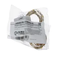 Гирлянда «Нить» 3 м, роса. IP20, серебристая нить. 30 LED, от батареек AG13×3, 3 режима, свечение тёплое белое