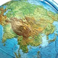 Интерактивный глобус физико-политический, диаметр 320 мм, с подсветкой