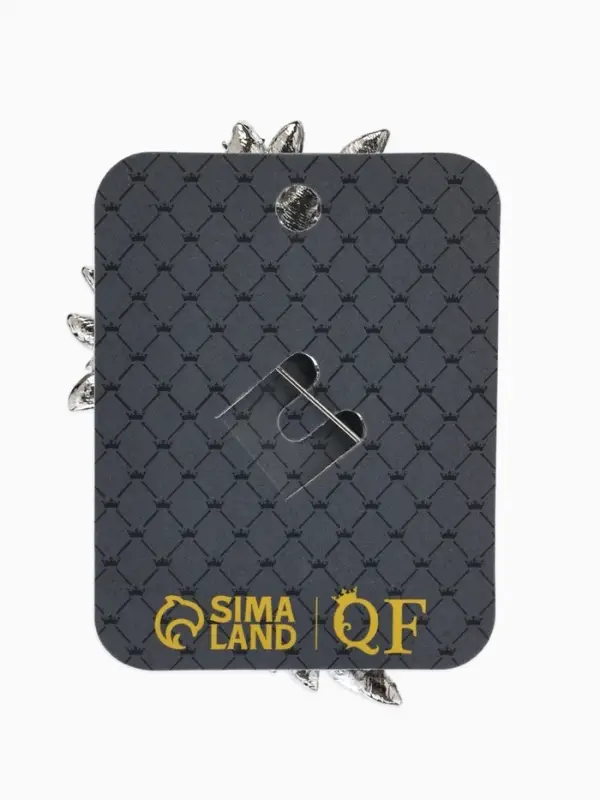 Брошь "Императрица" льдинки в цветке, цвет белый в серебре