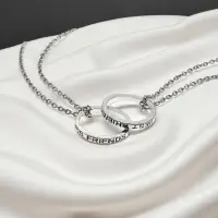 Кулоны парные &laquo;Неразлучники&raquo; friends forever, кольца, цвет серебро, 45 см