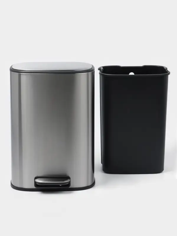 Ведро мусорное с педалью St&ouml;lz, 12 л, нержавеющая сталь, хром матовый