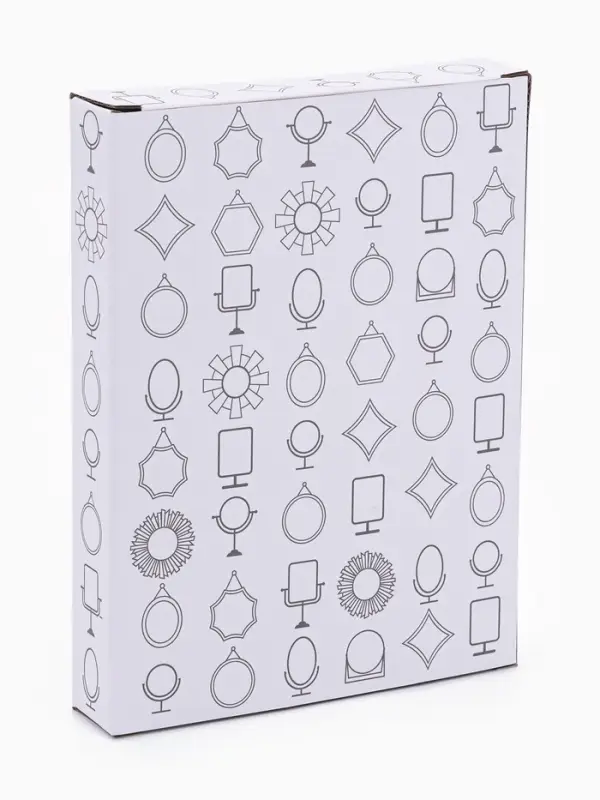 Зеркало декоративное, с увеличением х2, двустороннее, 16.5&times;25.5 см, (11&times;15.5 см), чёрное