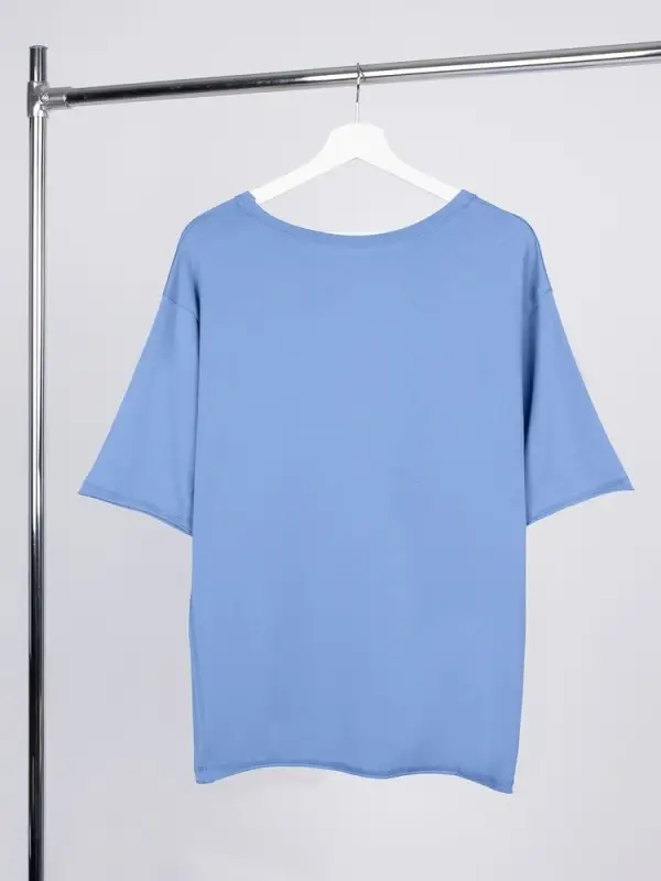 Футболка оверсайз унисекс Vozduh, синяя, размер XS/S Футболка оверсайз унисекс Vozduh, синяя, размер XS/S