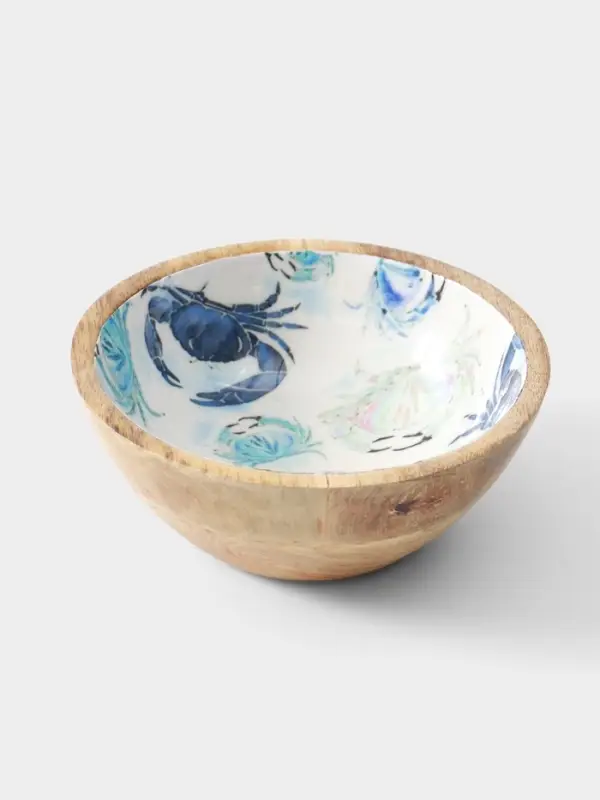 Салатник &laquo;Крабы&raquo;, 17.5&times;17.5&times;6.5 см, дерево манго