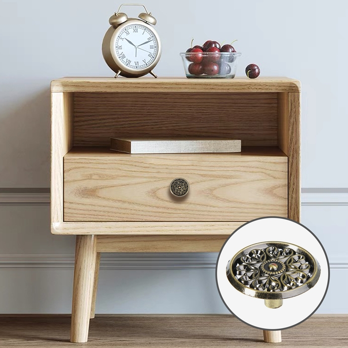 Ручка кнопка ТУНДРА РК026АВ, цвет бронза, 8 шт TMP Ручка кнопка ТУНДРА РК026АВ, цвет бронза, 8 шт TMP