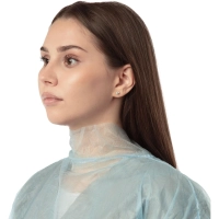 Халат н/с , на завязк, рук.манж, дл.140см, XL, пл 25, голуб, 10 шт/уп