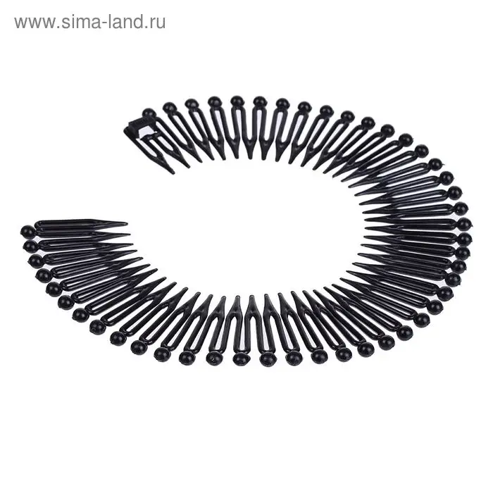 Гребень - ободок для волос «Классика», чёрный