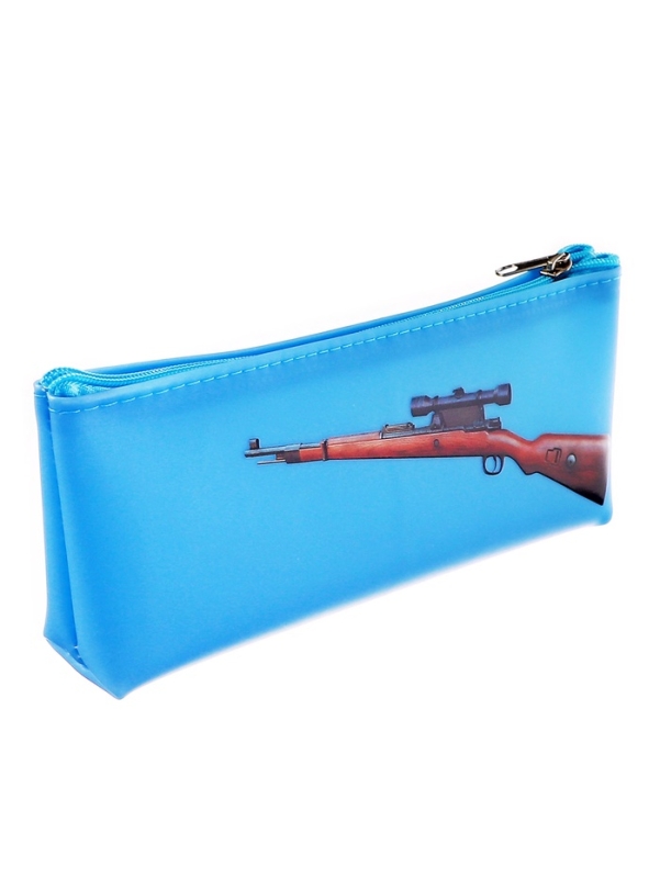 Пенал школьный на молнии Оружие  Синий Пенал школьный на молнии Оружие  Синий