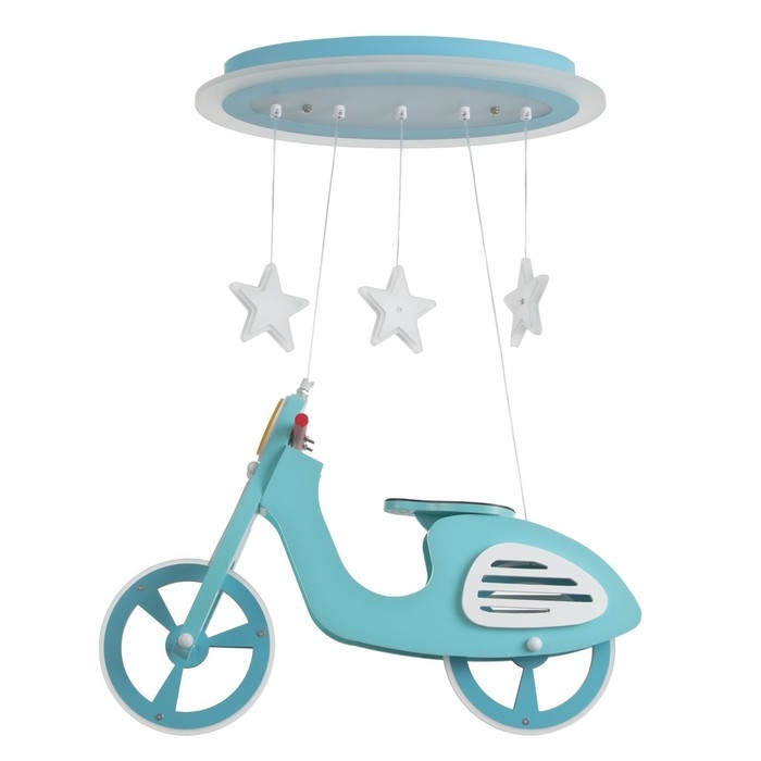 Люстра Люстра "Мотоцикл" LED 54Вт 4000К голубой 57х23х68 см BayerLux