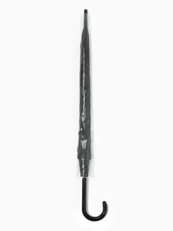 Зонт - трость полуавтоматический &laquo;Однотонный&raquo;, 8 спиц, R=52/58 см, D=104 см, чёрный