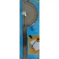 Линейка-транспортир, 10 см, нержавеющая сталь