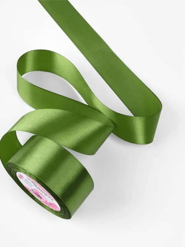 Лента атласная, 40 мм &times; 23 &plusmn; 1 м, цвет травяной №113
