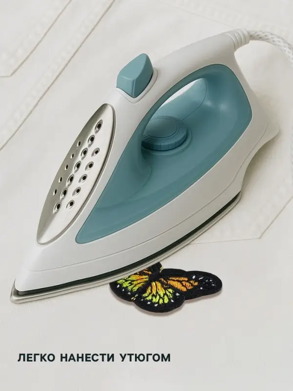 Термоаппликация «Бабочка», 4.3×3 см, разноцветная Термоаппликация «Бабочка», 4.3×3 см, разноцветная