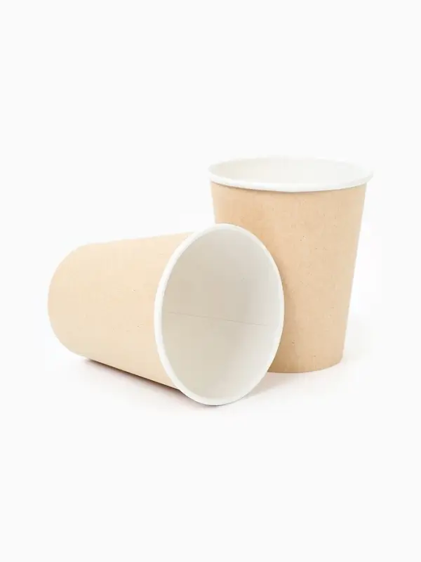 МП Стакан бумажный "Крафт" 250 мл, диаметр 80 мм (100 шт.)