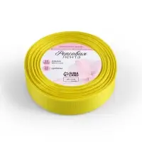 Лента репсовая, 25 мм, 23&plusmn;1 м, жёлтая №15