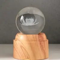 Сувенир стекло свет "Шар. Лотос" 6хLED шар d=6 см, крутится, USB 7х7х10 см Сувенир стекло свет "Шар. Лотос" 6хLED шар d=6 см, крутится, USB 7х7х10 см