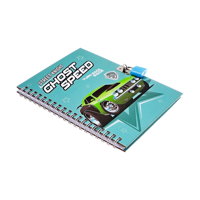 Записная книжка подарочная, 45 листов, линия, на замке, на гребне, Машина зеленая(17,8х13см) 10549 Записная книжка подарочная, 45 листов, линия, на замке, на гребне, Машина зеленая(17,8х13см) 10549