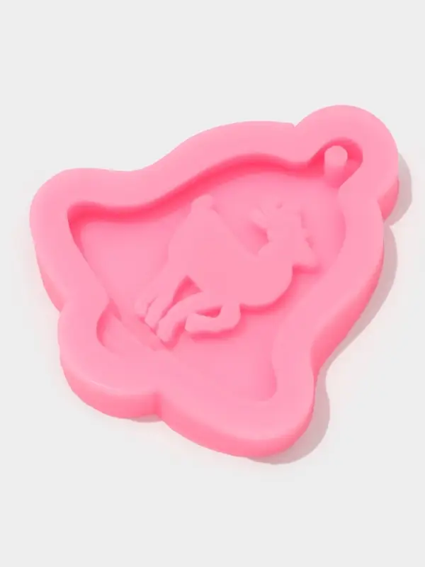 Молд для заливки новогодний &laquo;Колокольчик оленя&raquo;, силикон, 10&times;9&times;1.5 см, розовый