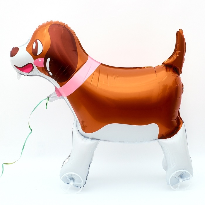 Шар фольгированный фигура 32 Шар фольгированный фигура 32" "Собачка в ошейнике", на колесиках