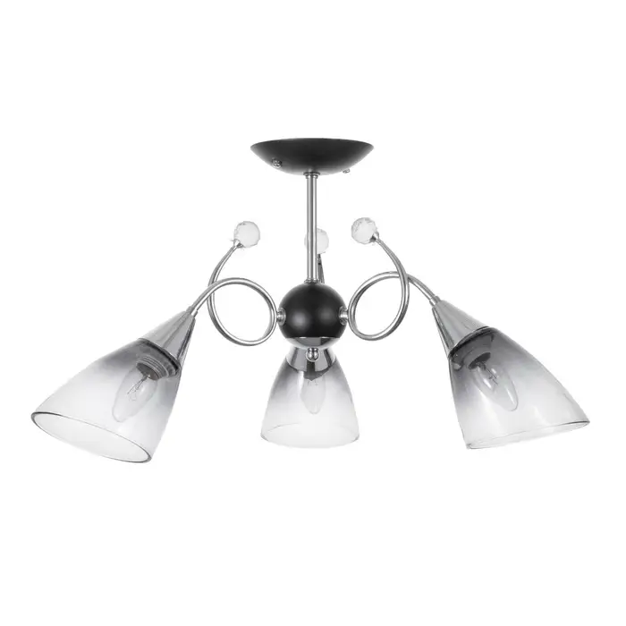 Светильник потолочный BayerLux &laquo;Марианна&raquo;, 3&times;Е27 40 Вт, чёрный, 69&times;69&times;32.5 см