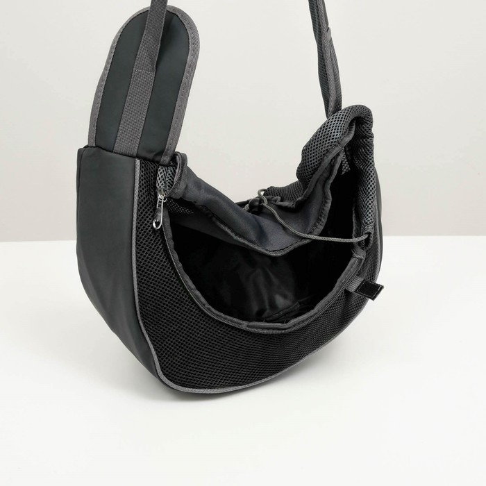 Сумка-переноска Сумка-переноска "Слинг" для животных, 37 х 20 см, чёрная