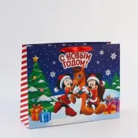 Пакет подарочный «С Новым годом!», Микки Маус и его друзья,  L 31 × 40 × 11,5 см