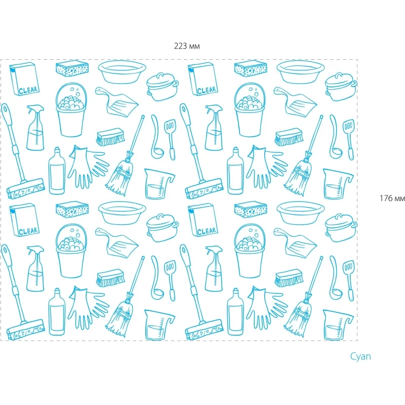 Салфетки хозяйственные Luscan спанлейс 45г/м2, 25х30см, 100л/рул