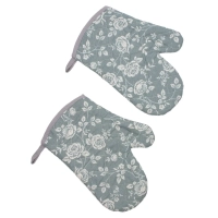 Набор кух. (рукавица стег.18х28см -2шт), рогожка, 160г/м2, Рандеву серый