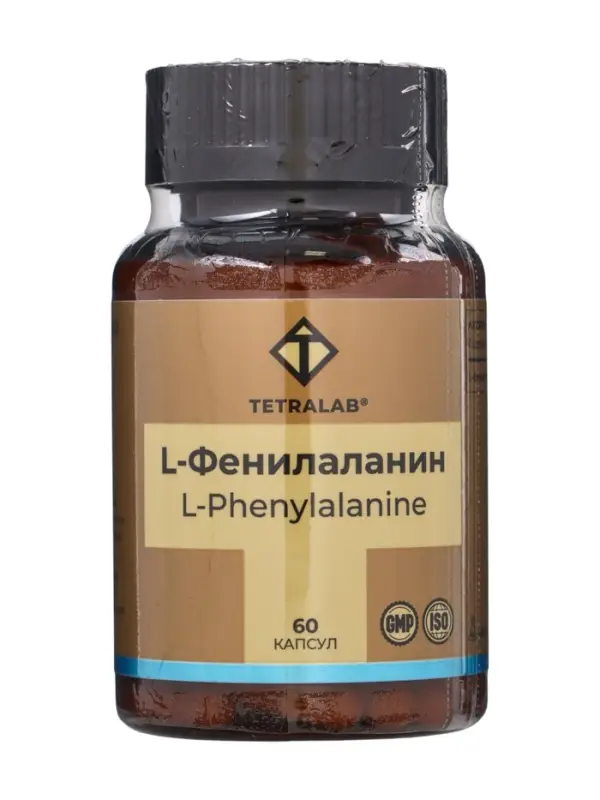 L-Фенилаланин TETRALAB, 500 мг, капс. №60 L-Фенилаланин TETRALAB, 500 мг, капс. №60