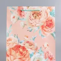 Пакет подарочный ламинированный "Чувства" 26 х 12 х 32 см