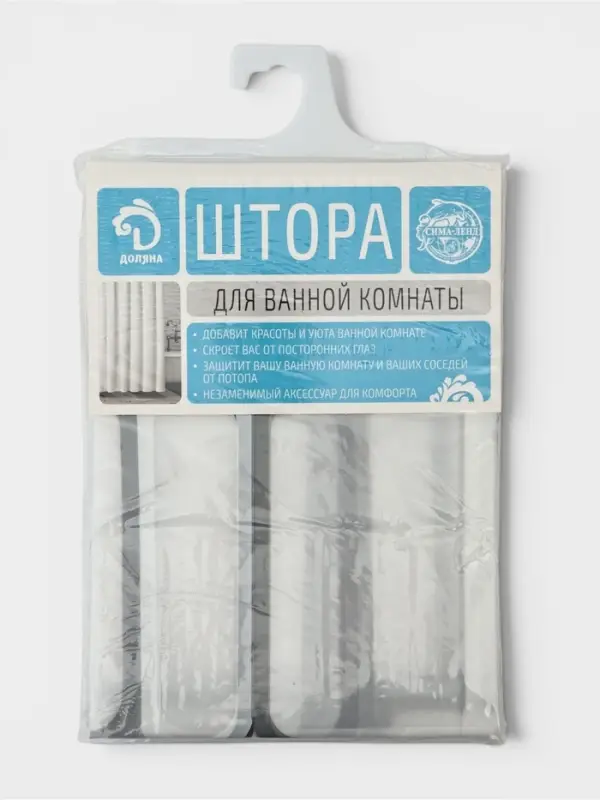 Штора для ванной комнаты Доляна &laquo;Квадраты&raquo;, 180&times;180 см, PEVA