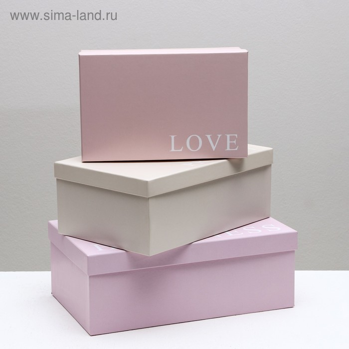 Набор коробок 10 в 1, упаковка подарочная, «Нежный», 12 х 7 х 4 - 32.5 х 20 х 12.5 см
