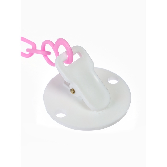 Держатель для соски - пустышки «Единорог», на цепочке, цвет розовый Держатель для соски - пустышки «Единорог», на цепочке, цвет розовый