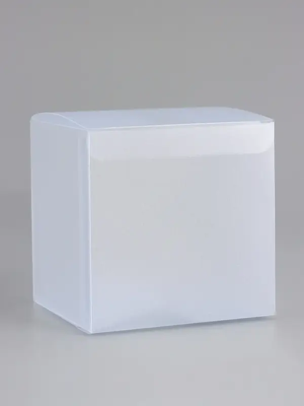 Складная прозрачная коробка из PVC, для упаковки подарков, матовая 10&times;10&times;10 см