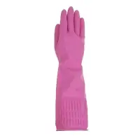 Перчатки с манжетой тм VETTA, размер L, 38см, пара 100г, латекс, розовый цвет