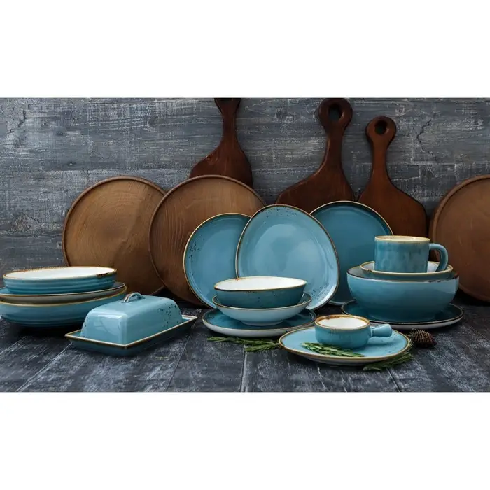 Блюдо для подачи Magistro &laquo;Церера&raquo;, 18.2&times;16.3 см, фарфор, голубое