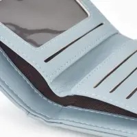 Кошелёк женский на кнопке, 11.5&times;2&times;9 см, комбинированный, голубой