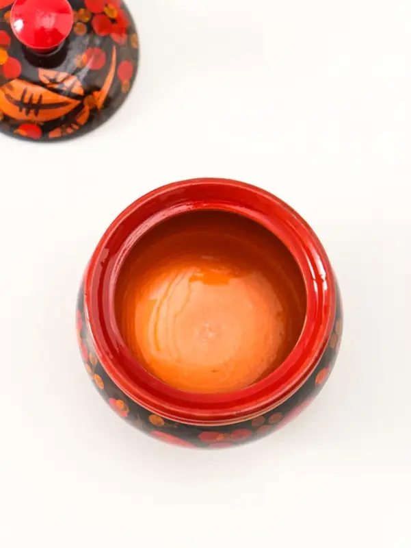 Набор для специй на подставке &laquo;Земляничка&raquo;, 15&times;15&times;6 см, дерево, хохлома