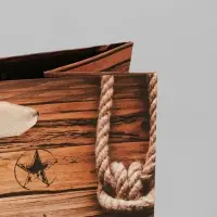 Пакет подарочный крафтовый, упаковка, «Подарок настоящему мужчине», 18 х 23 х 8 см