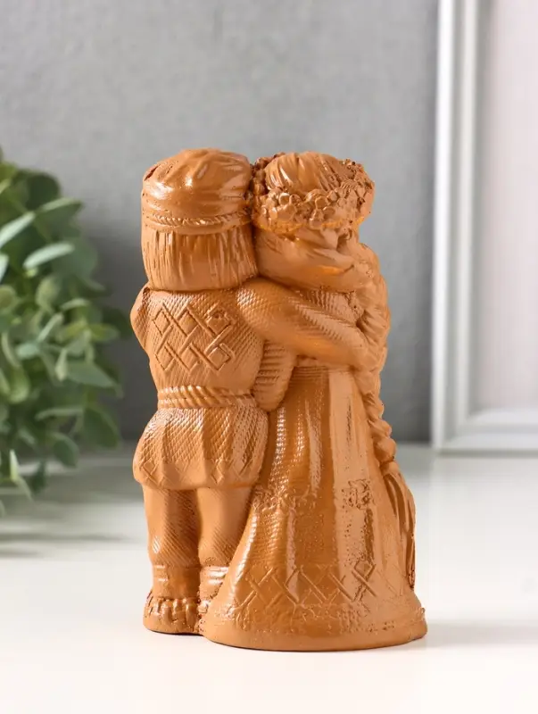 Фигурка &laquo;Оберег неразлучники&raquo;, 14&times;8&times;5.5 см, красная глина