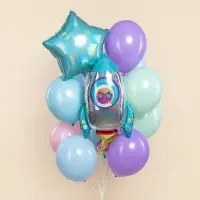 Воздушный шар фольгированный 29" &laquo;Космическая ракета&raquo;, голография