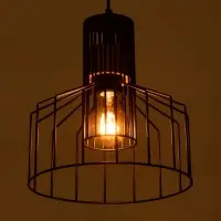 Светильник потолочный BayerLux &laquo;Крит&raquo;, 1&times;40 Вт, Е27, черный/коричневый, 24.5&times;24.5&times;32(132)см