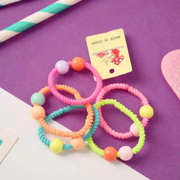 Резинка для волос  Резинка для волос "Магическая" (набор 5 шт) волнистая с шариками