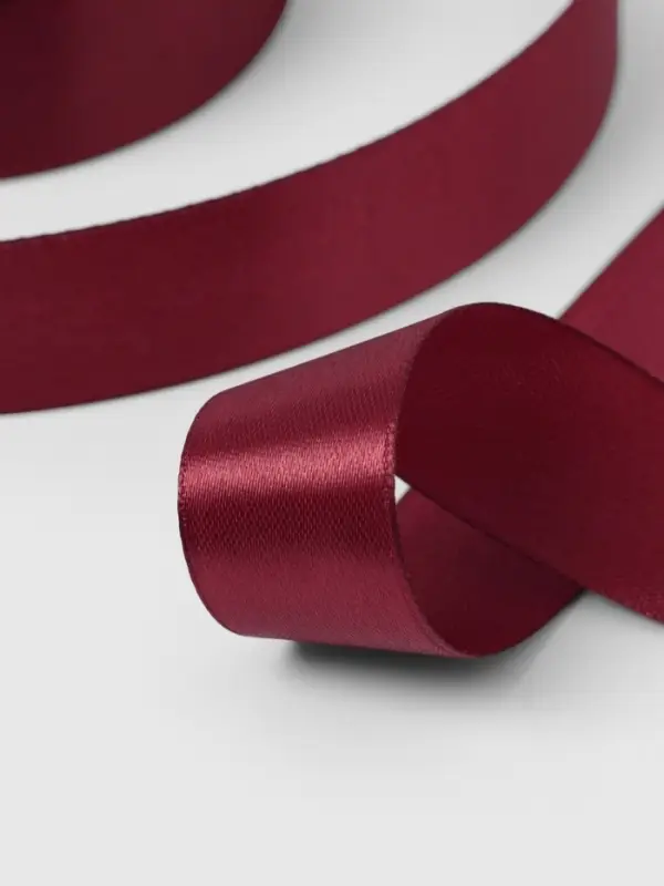 Лента атласная, 25 мм, 23&plusmn;1 м, бордовая №165
