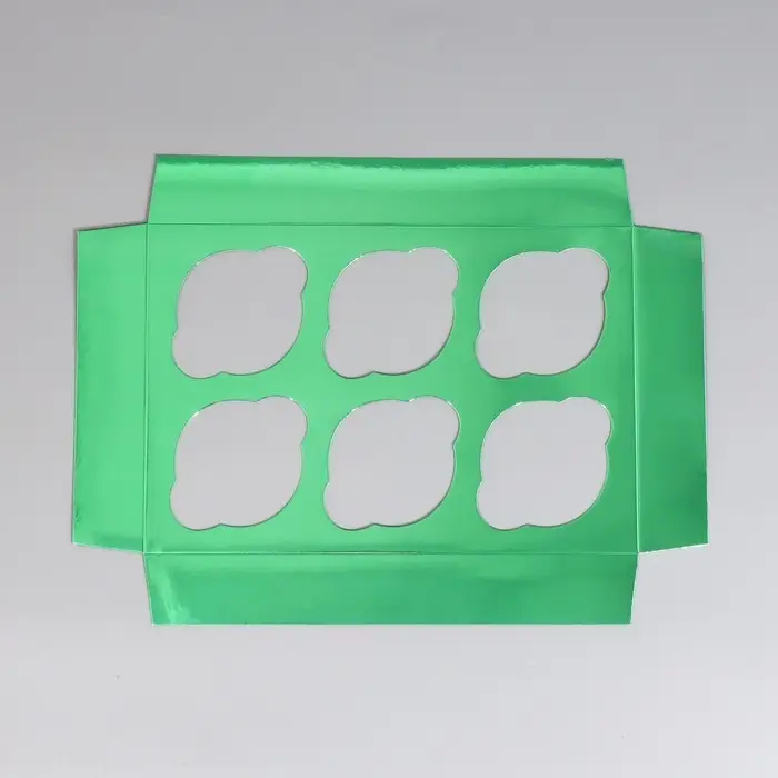 Коробка для капкейков, кондитерская упаковка с окном, 6 ячеек «Светло-зеленая», 25 х 17 х 10 см Коробка для капкейков, кондитерская упаковка с окном, 6 ячеек «Светло-зеленая», 25 х 17 х 10 см