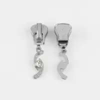 Бегунок для молнии &laquo;Трактор&raquo;, №8, &laquo;Сияние&raquo;, 10 шт., цвет никель