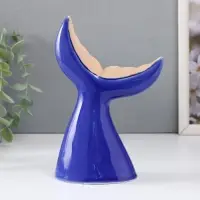 Фигурка керамика &laquo;Хвост кита&raquo;, песочно-синий, 11.4&times;6&times;17.3 см