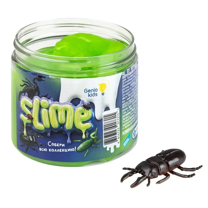 Слайм "Мялка-жмялка", зеленый, с фигуркой, 180 г SLI65