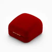 Футляр под кольцо, серьги &laquo;Классический&raquo;, бархатный, 5&times;5.5 см, красный