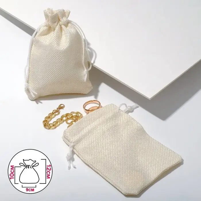 Мешочек подарочный «Льняной» 9×12, бежевый Мешочек подарочный «Льняной» 9×12, бежевый